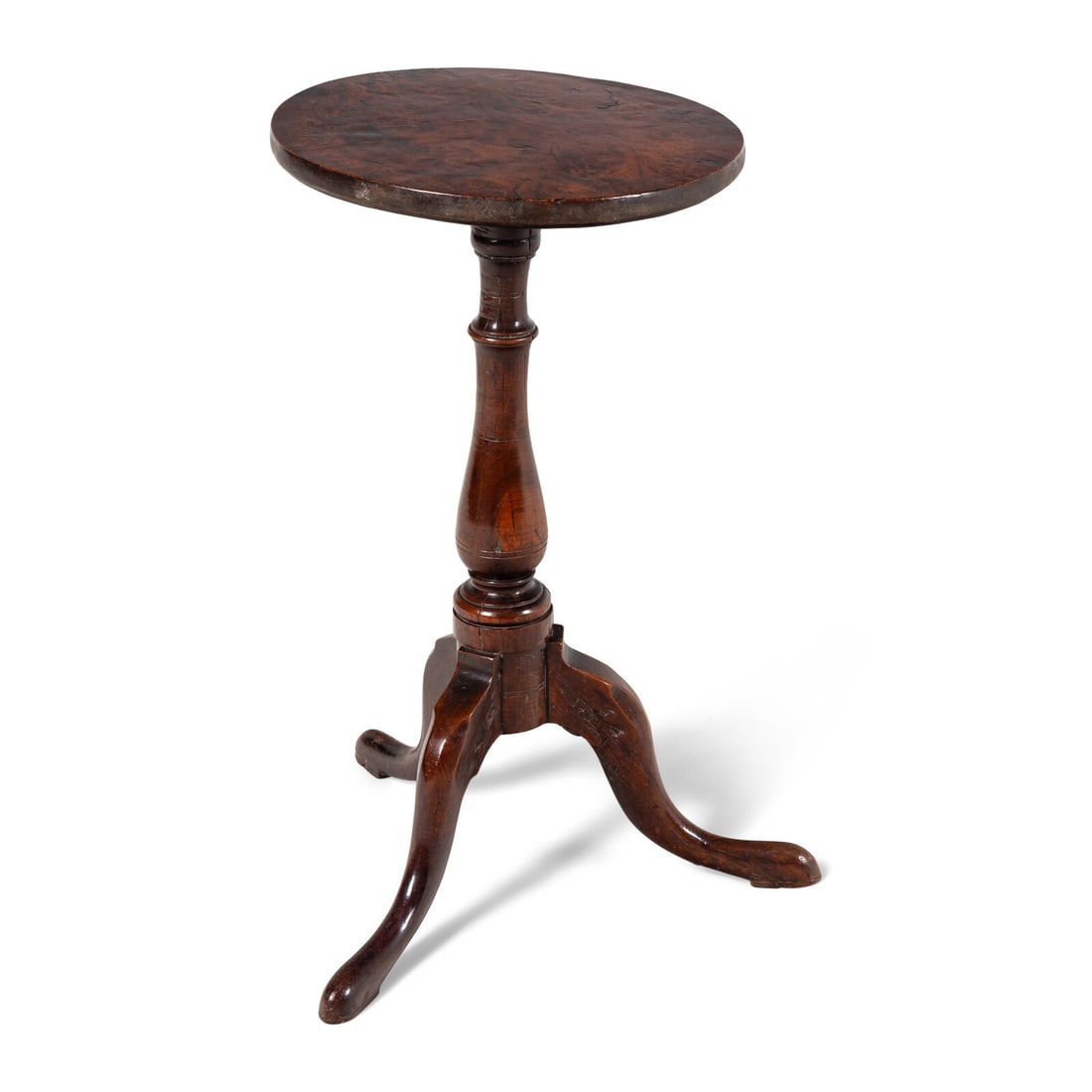 A George II Walnut and Burr Yew Wood Top Wine Table (1 of 2)
