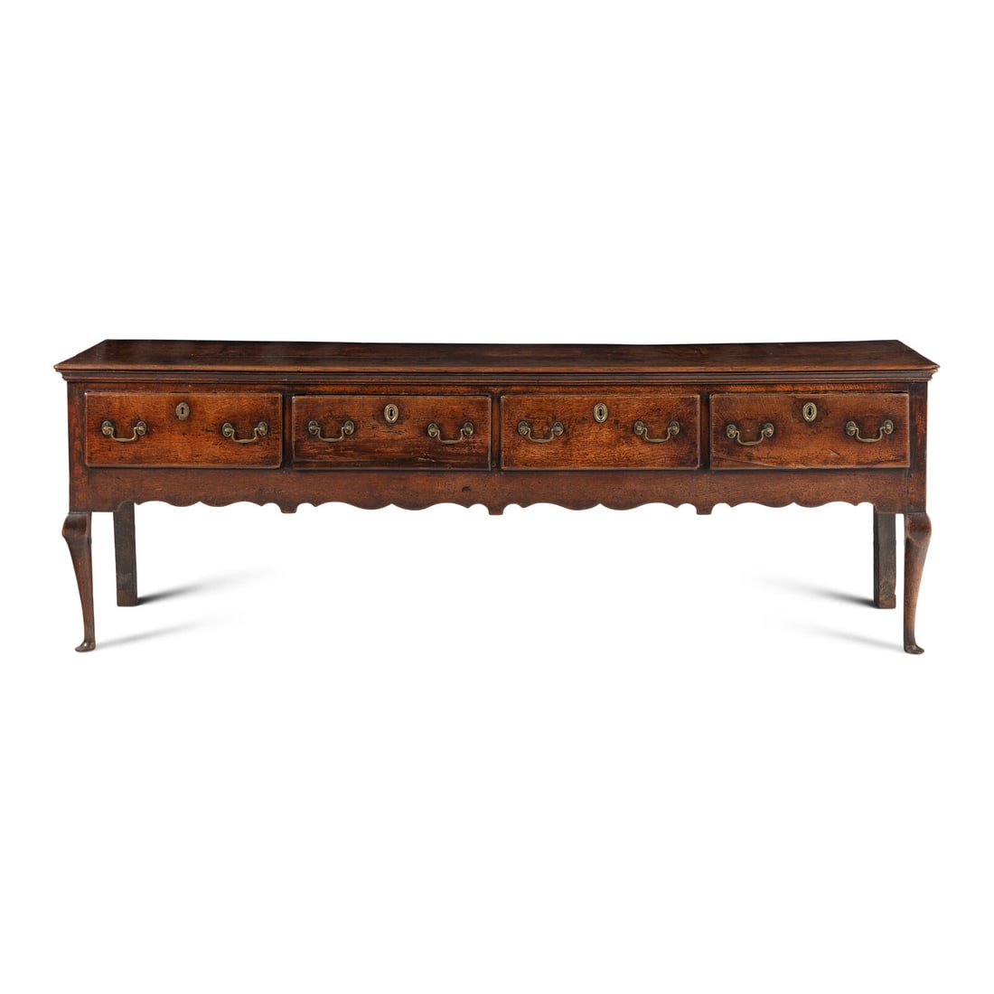 A Queen Anne Oak Three-Drawer Dresser (1 of 3)