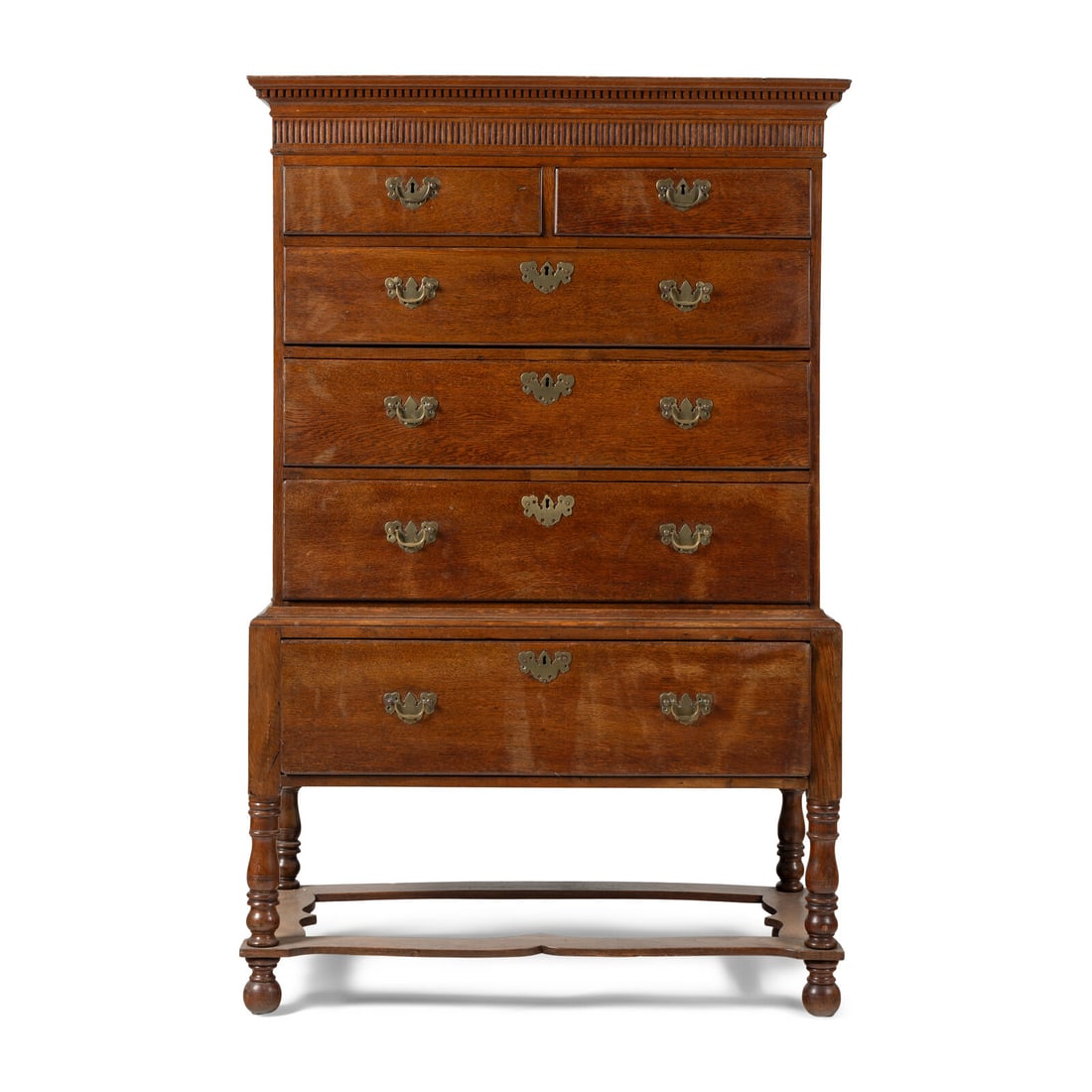 A George III Oak Chest on Stand (1 of 4)