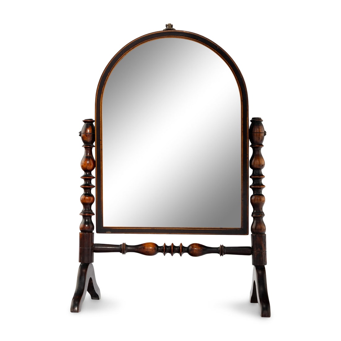 An English Fruitwood Shaving Mirror (1 of 2)