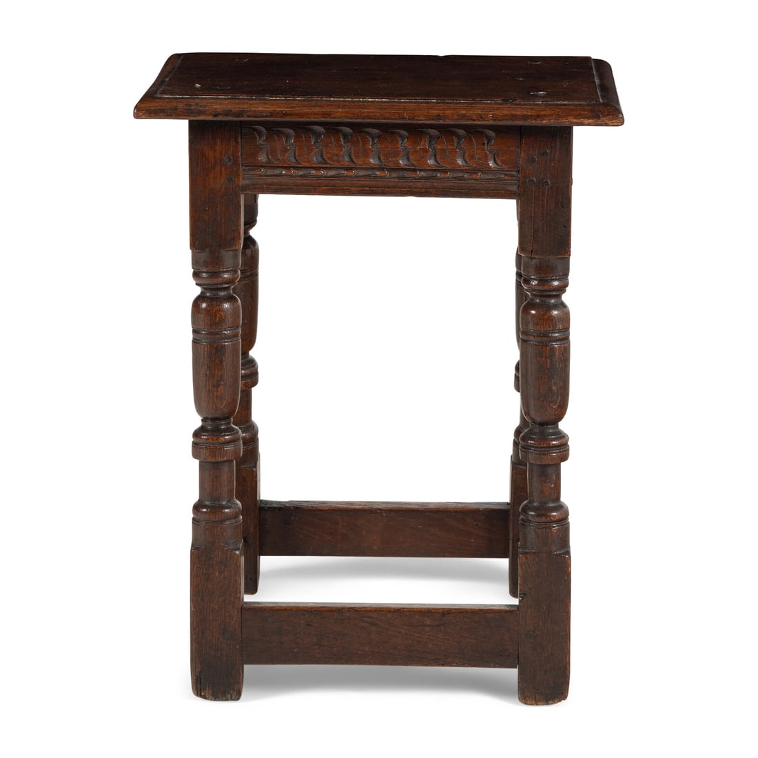 An English Oak Joined Stool (1 of 3)