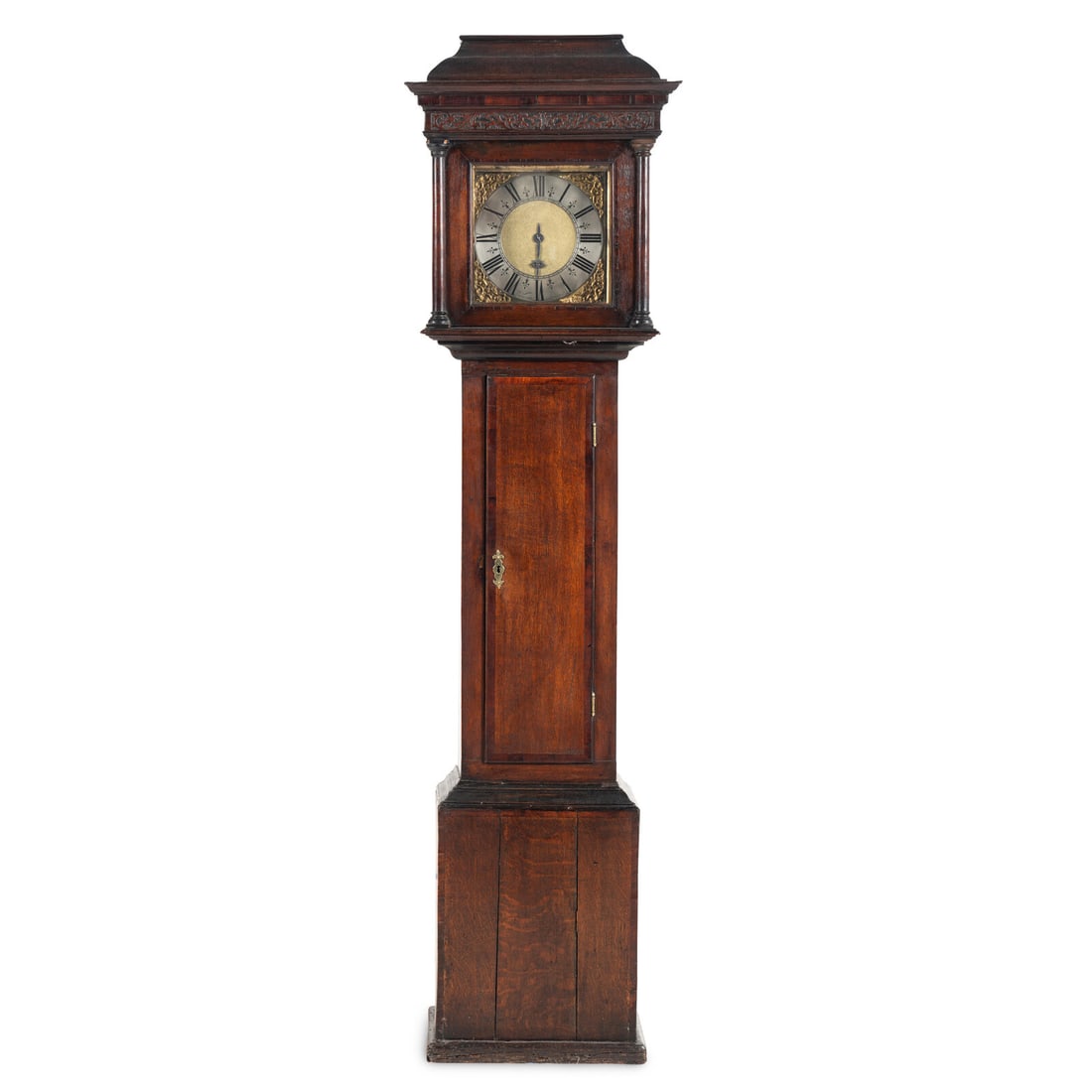 A George II Oak and Mahogany Tall Case Clock (1 of 3)