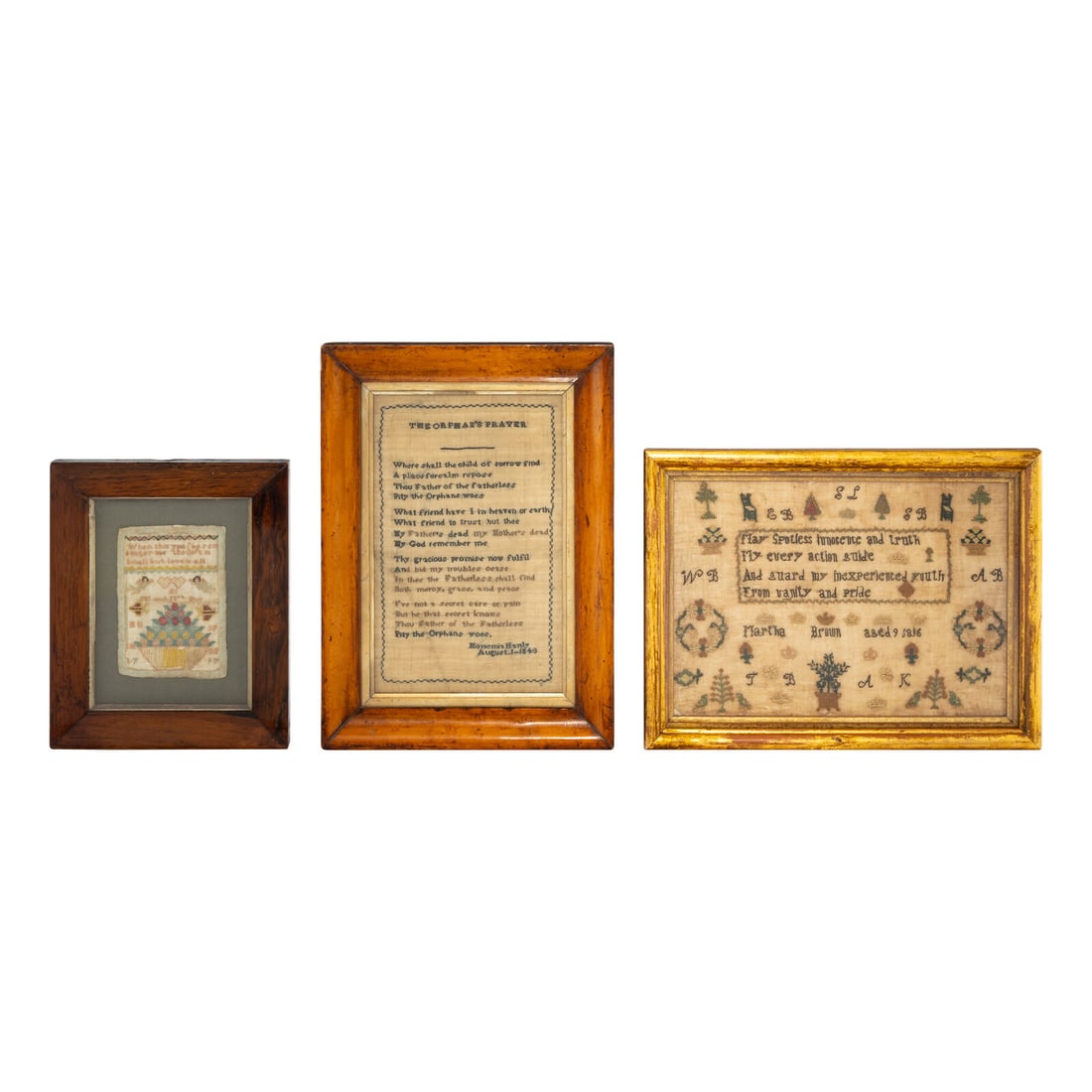 A Group of Three English Needlework Samplers (1 of 4)