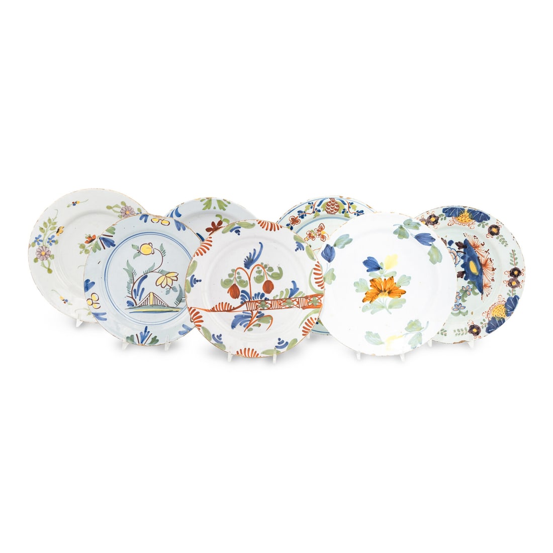 A Collection of English Delftware Polychrome Decorated Articles (1 of 2)