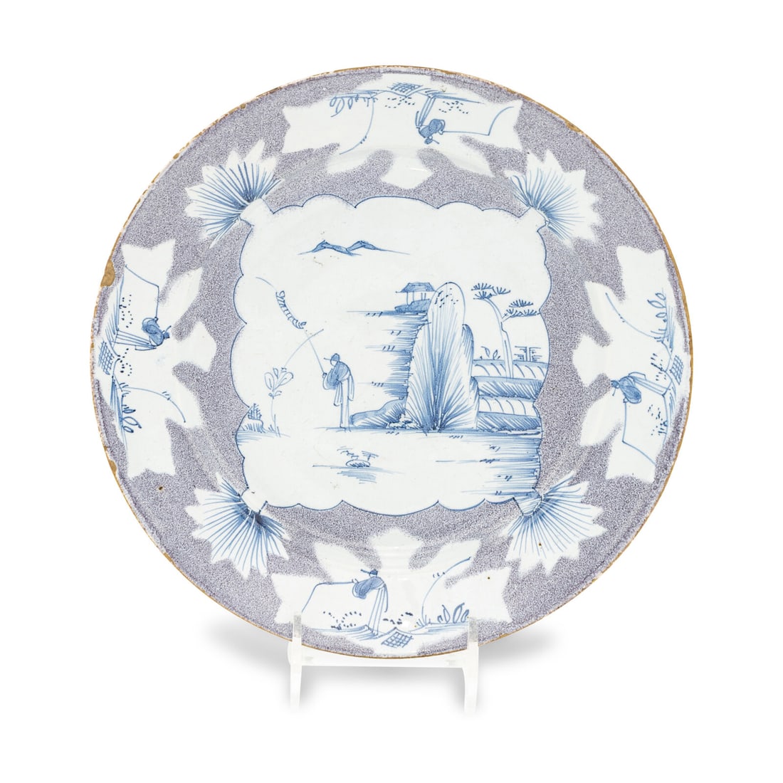 An English Delftware Wincanton Decorated Plate (1 of 2)