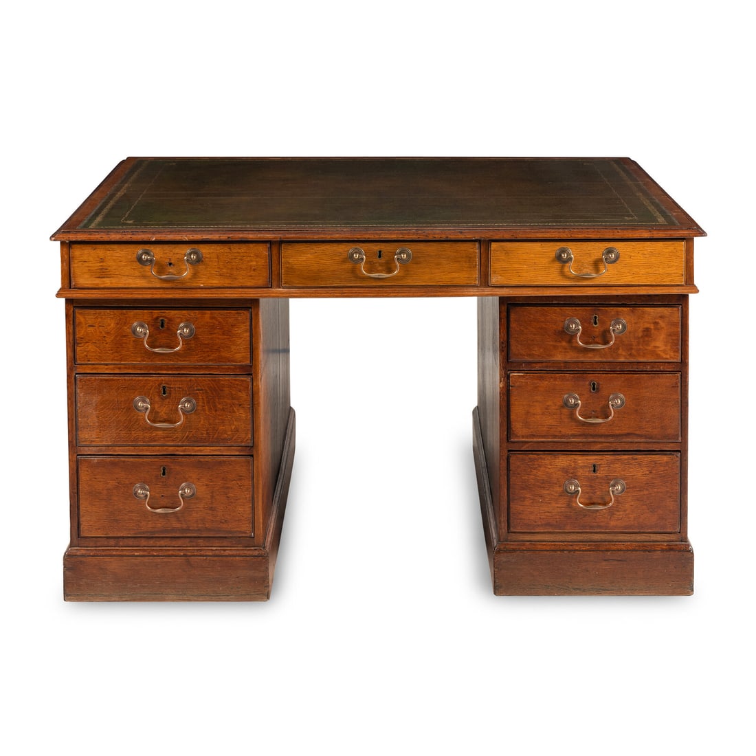 A George III Style Oak Partner's Desk (1 of 4)