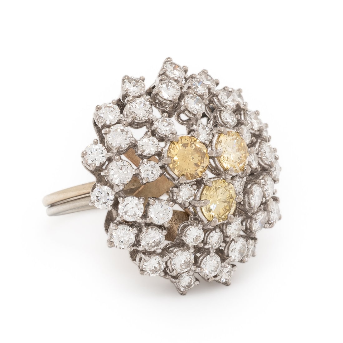 Colored Diamond and Diamond Ring - 2
