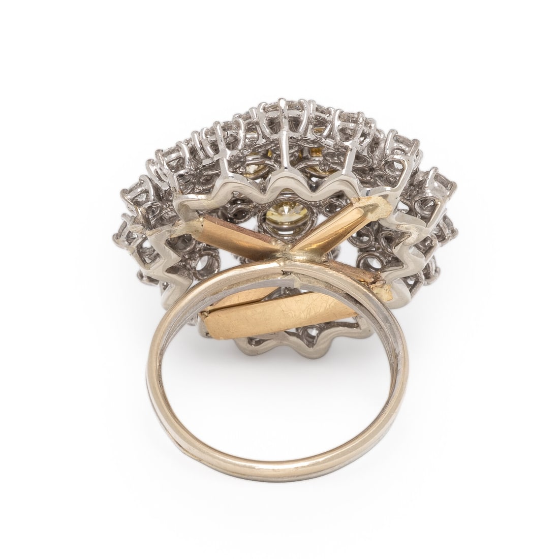 Colored Diamond and Diamond Ring - 3
