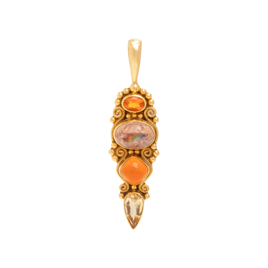 Sajen, Multigem and Yellow Gold Pendant (1 of 2)