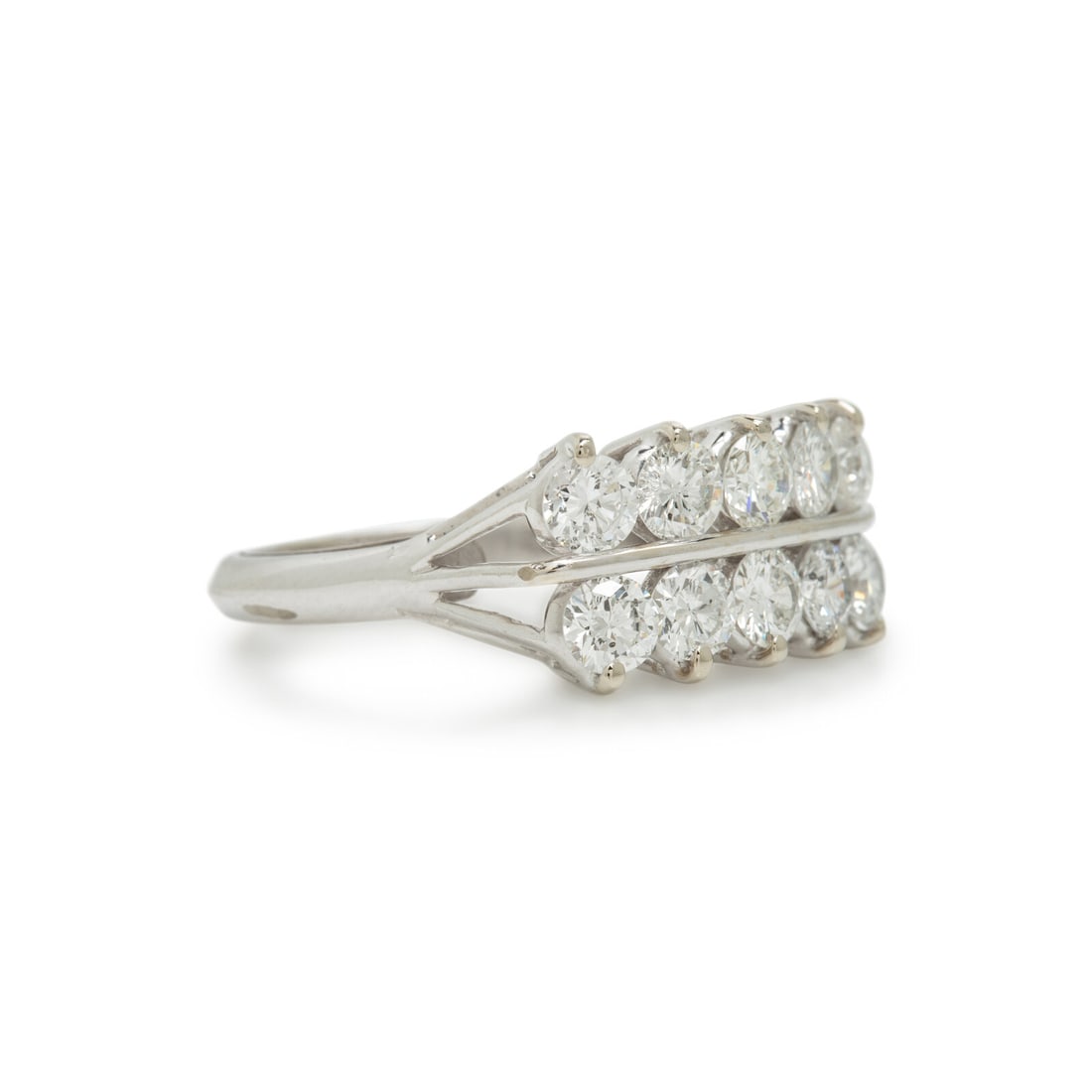 Diamond and White Gold Ring - 2