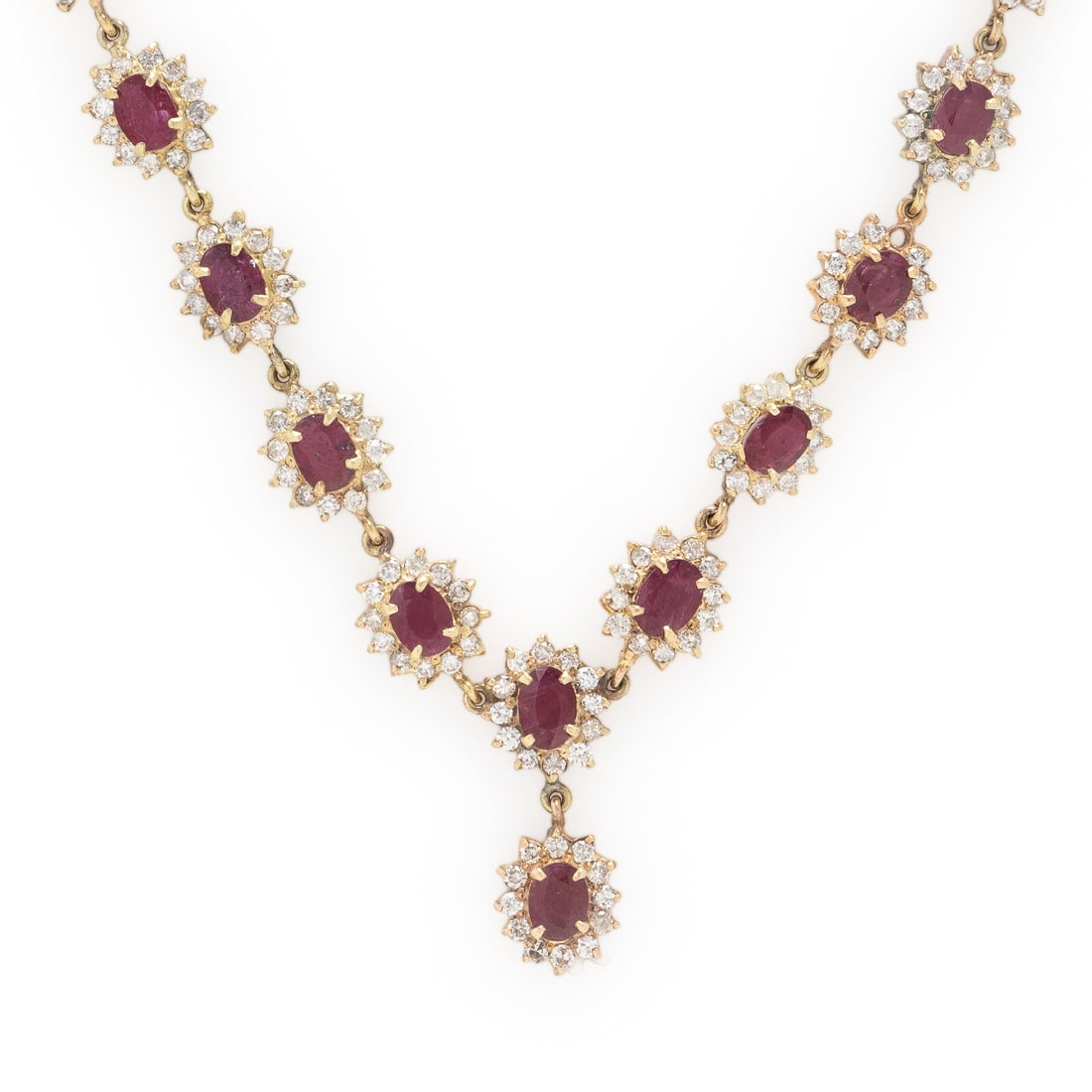 Ruby, Diamond, and Yellow Gold Necklace - 2