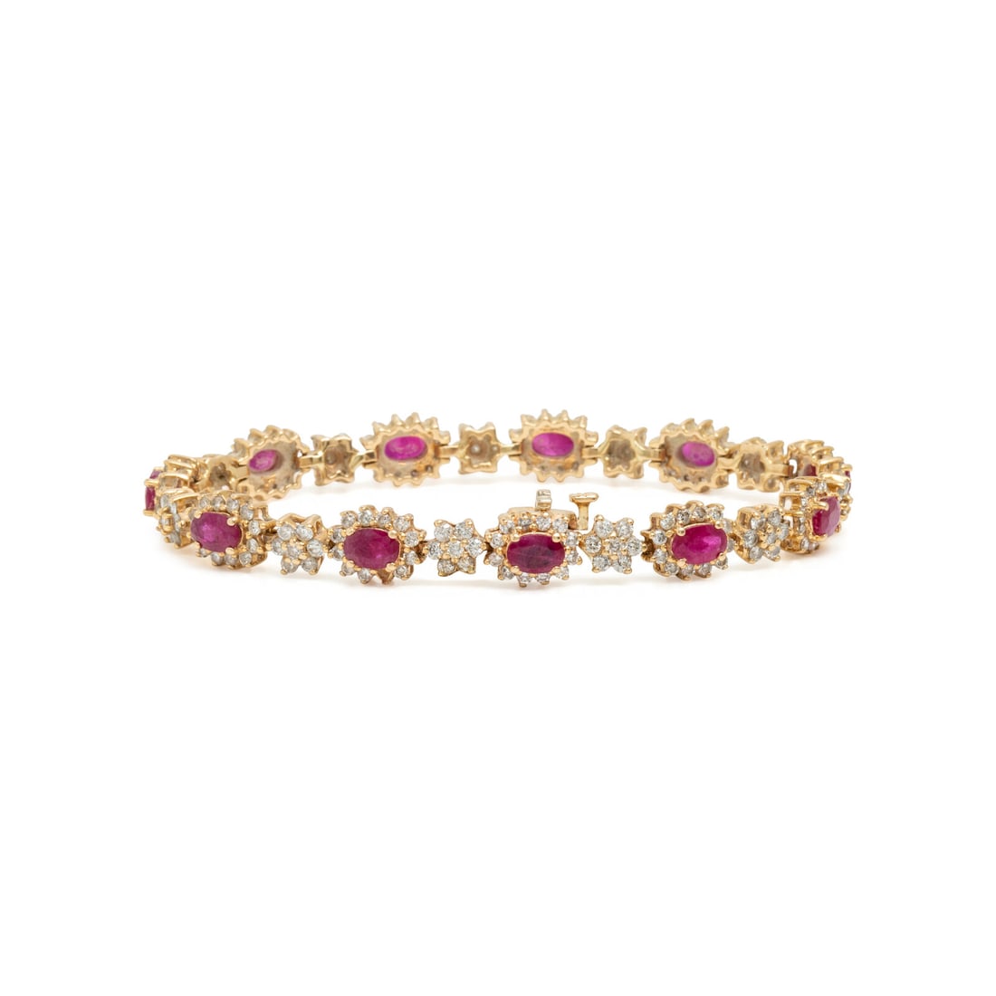 Ruby, Diamond, and Yellow Gold Bracelet - 2