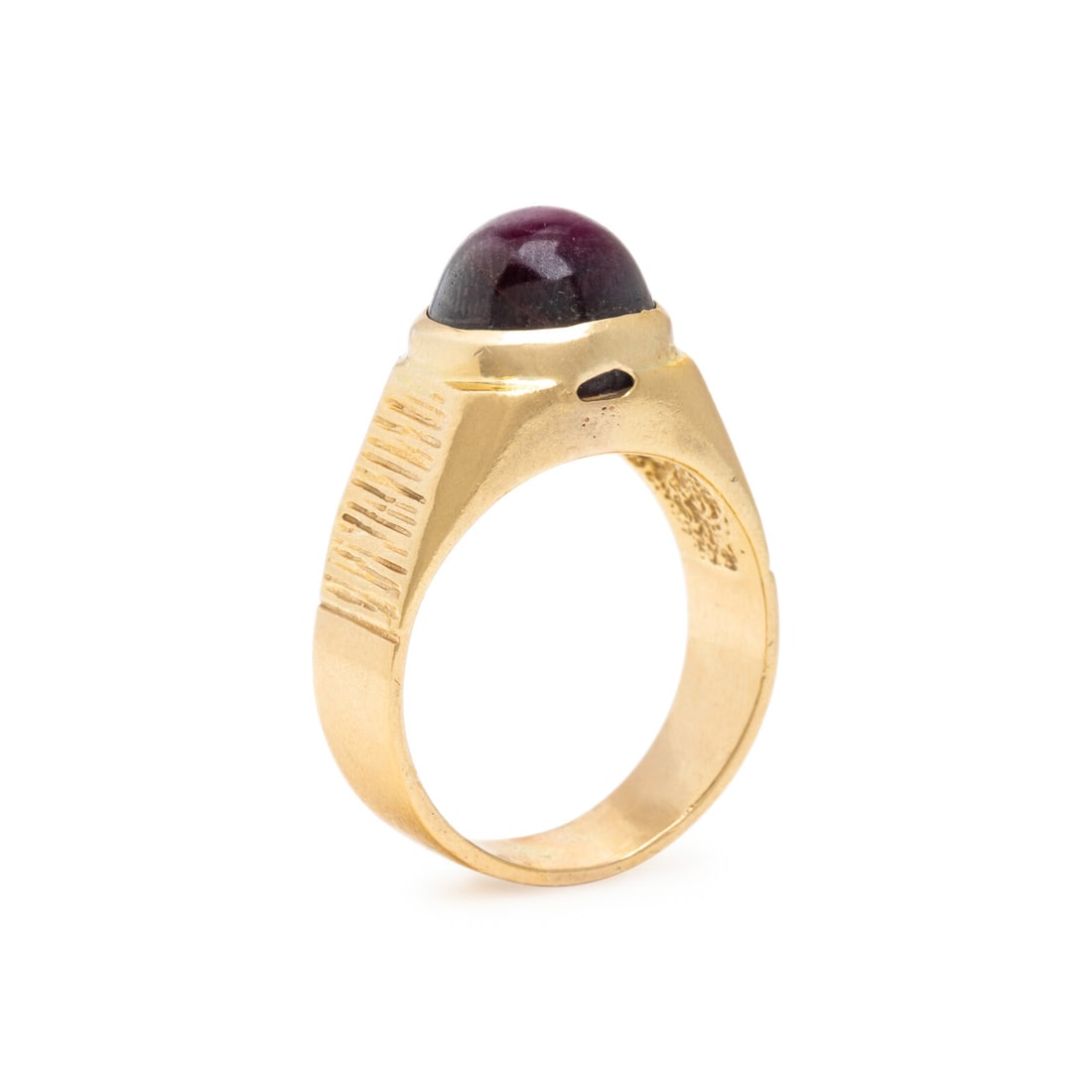 Star Ruby and Yellow Gold Ring - 4
