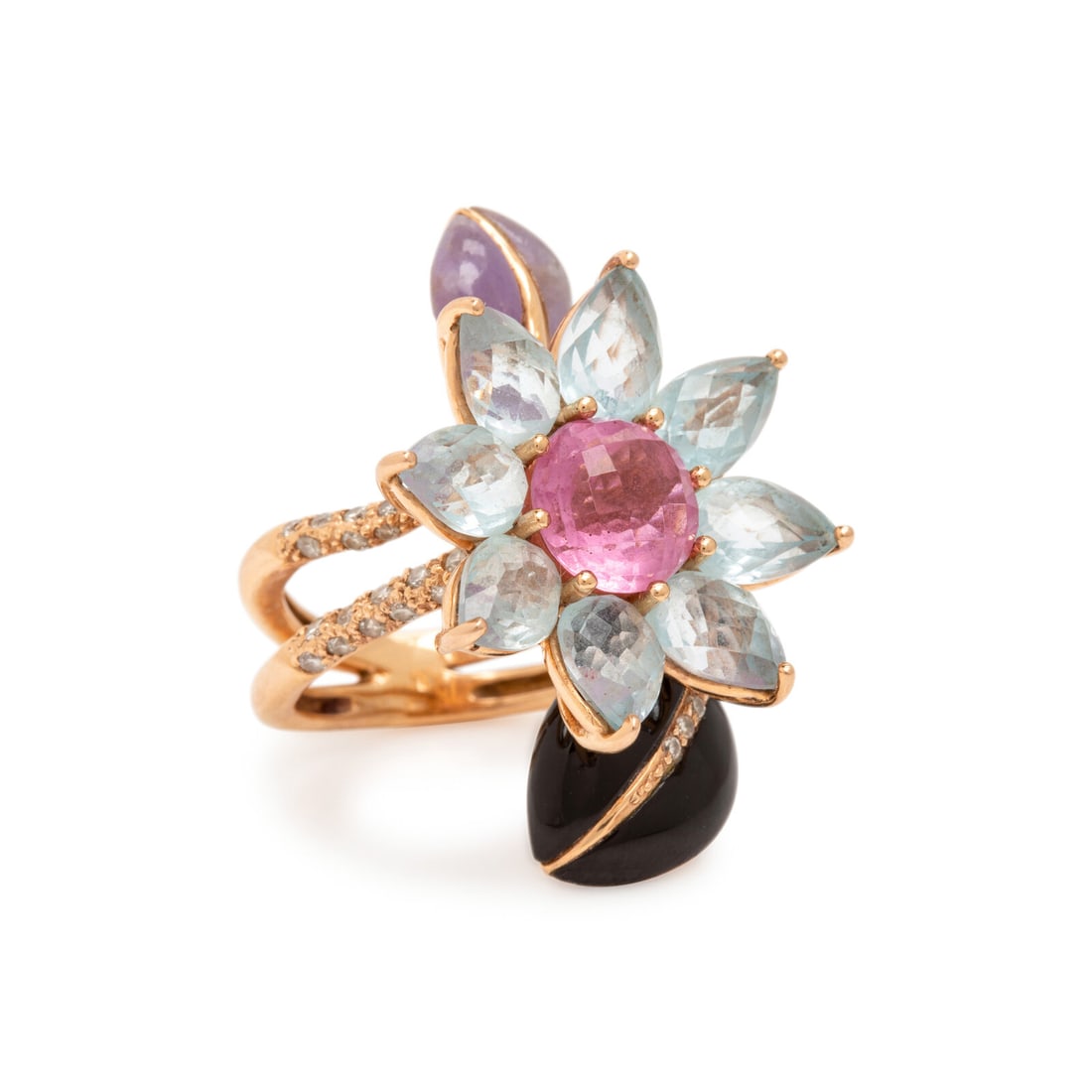 Multigem Flower Ring - 2