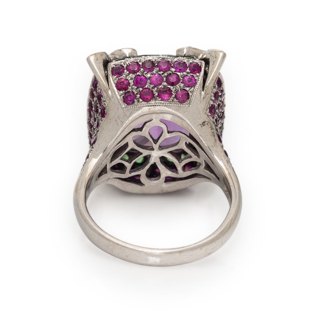 Multigem, Diamond, and White Gold Ring - 3