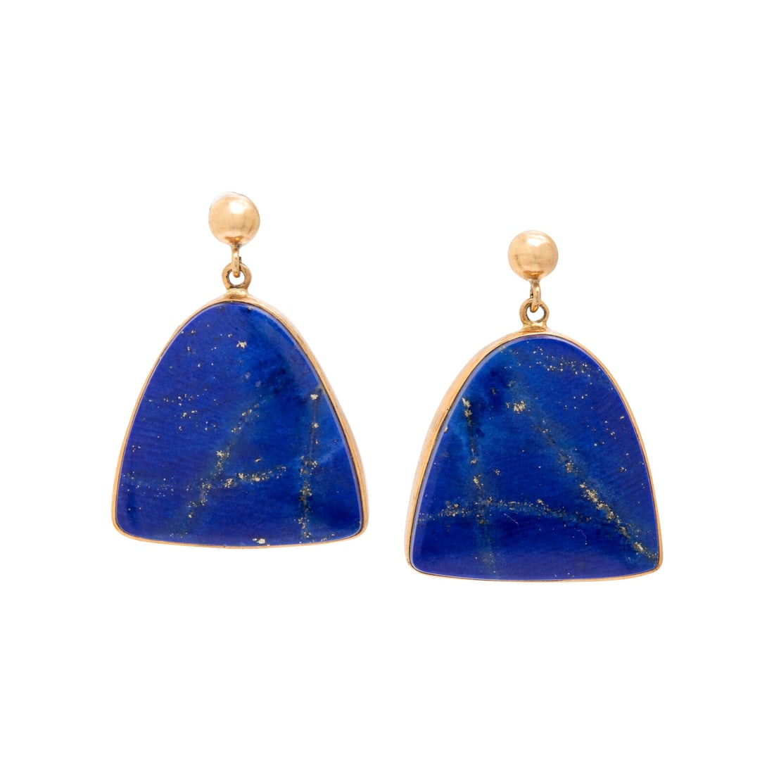 Lapis Lazuli and Yellow Gold Earrings (1 of 2)