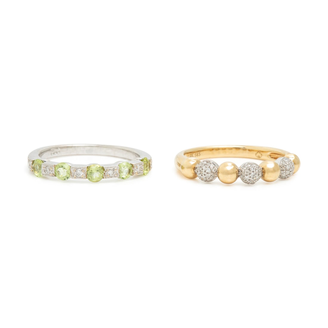 Collection of Bicolor Gold and Diamond Rings (1 of 5)