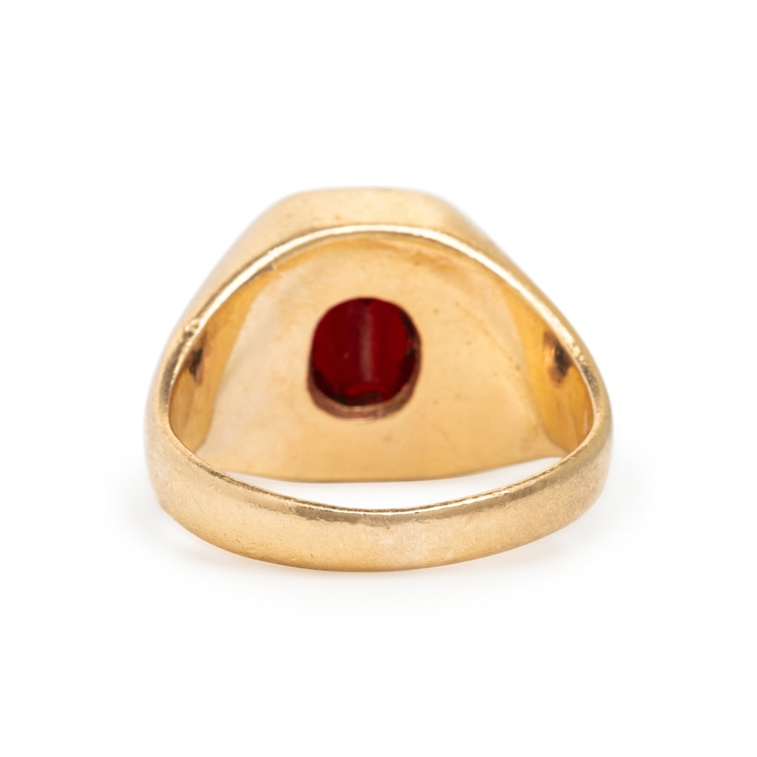 Garnet and Yellow Gold Ring - 3