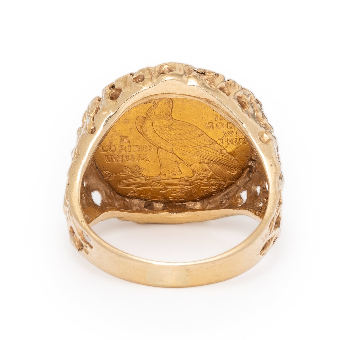 Yellow Gold Coin Ring - 3