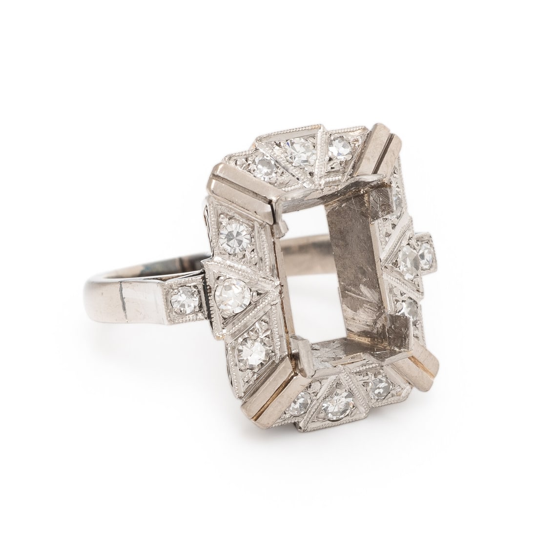 Platinum and Diamond Ring Mount - 2