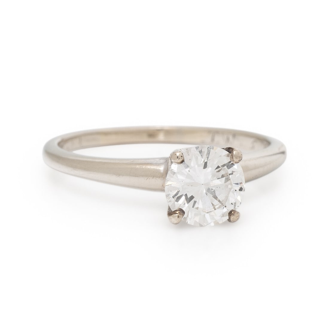 Diamond and White Gold Solitaire Ring - 2