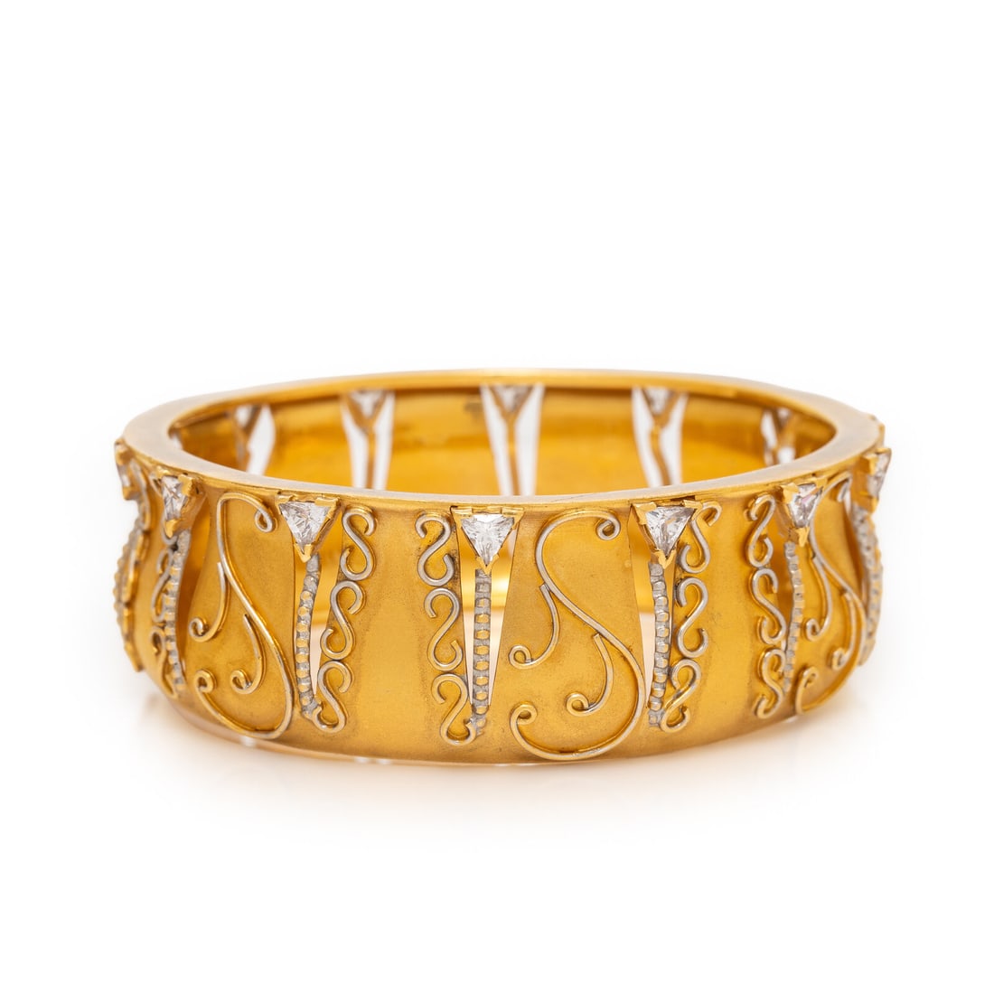 High Karat Yellow Gold Bangle Bracelet (1 of 2)