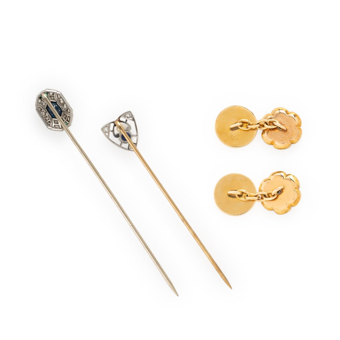 Multigem Stick Pins and Cufflinks - 2
