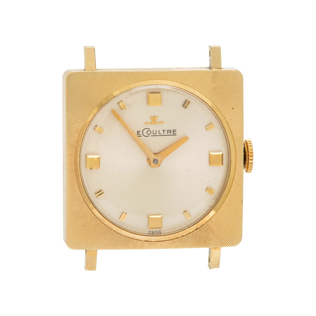 Le Coultre, 14K Yellow Gold Watch: Le Coultre, 14K Yellow Gold Watch Maker: Le Coultre Case size: Approx. 28 mm Case material: 14K yellow gold Dial: Silvered Movement: Manual wind Stamps: (maker's mark) 14KT GOLD. Gross weight: 13.35 d