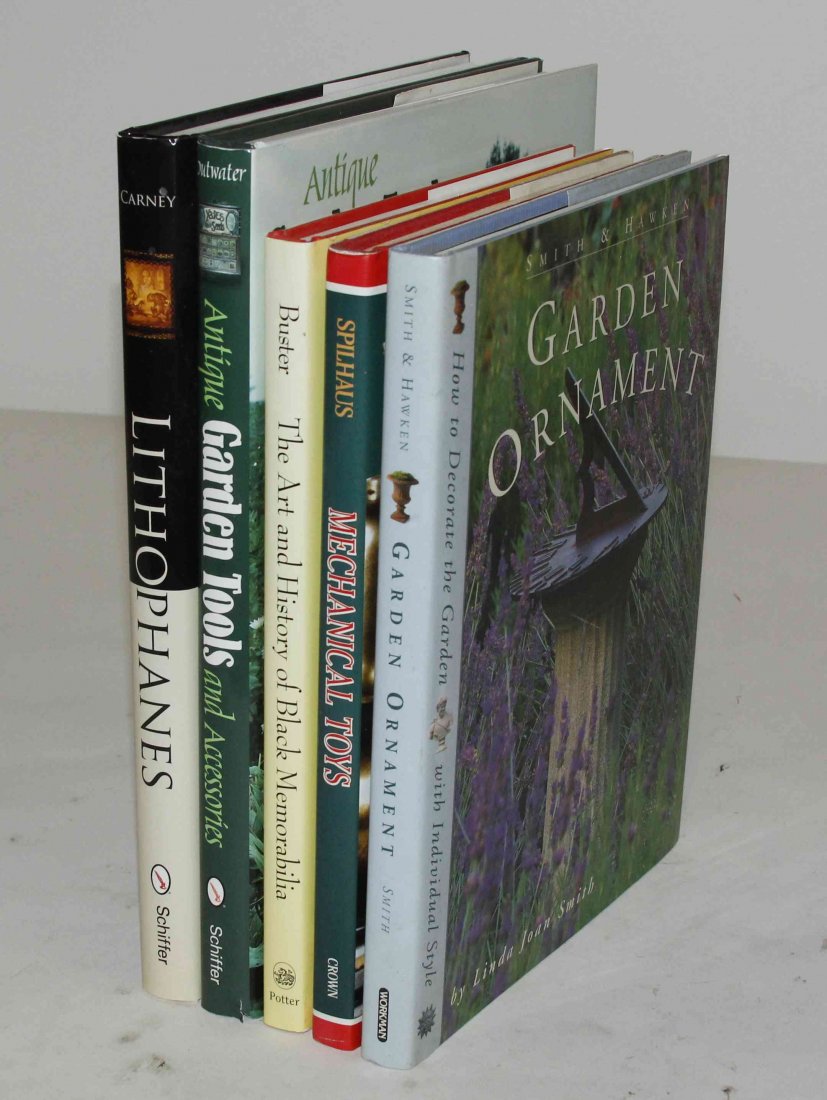 A Collection of Books Pertaining to Toys and: A Collection of Books Pertaining to Toys and Collectibles, including examples about garden ornaments and tools, lithophanes, union cases, black Americana, stereoscopic viewers and others; 13 titles to