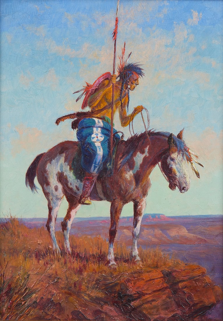 Olaf C. Seltzer (American, 1877-1957) Indian Rider (1 of 3)