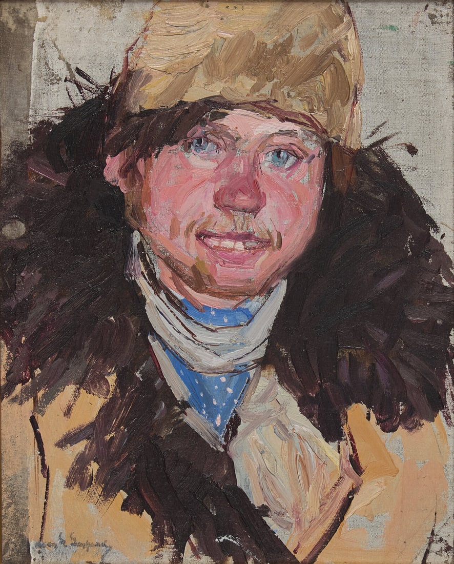 Leon Schulman Gaspard (American/Russian, 1882-1964) Man with Fur Collar (1 of 3)