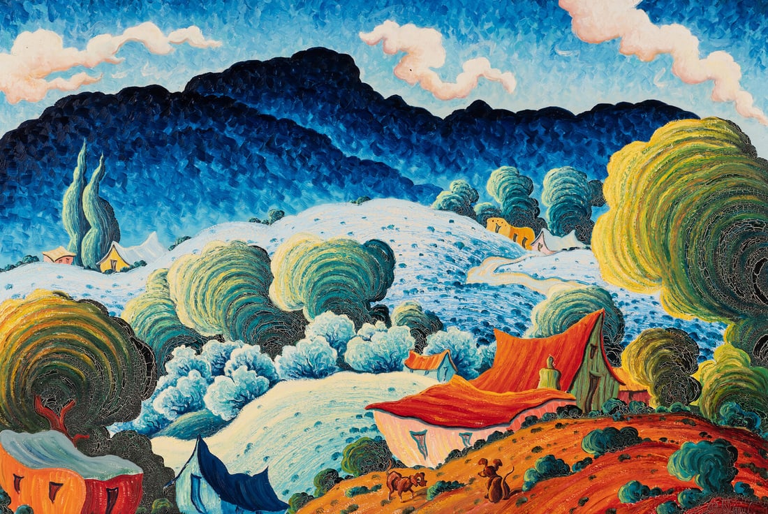 Kim Wiggins (American, b. 1959) Orchard at Tecelote (1 of 3)