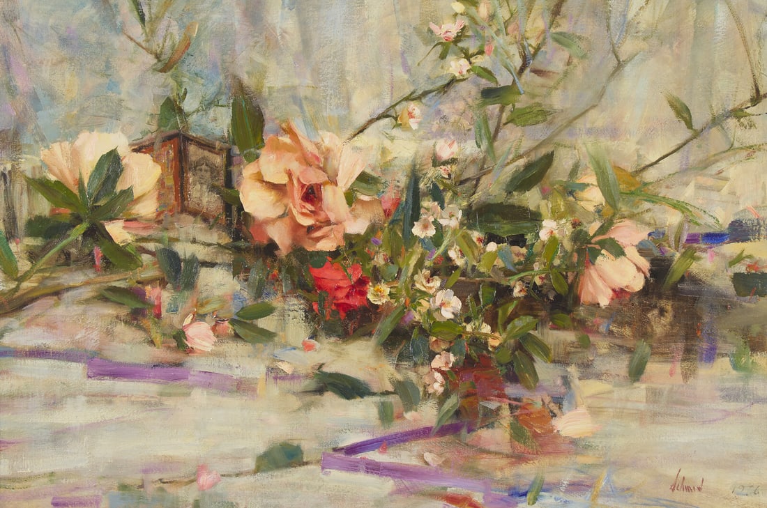 Richard Schmid (American, 1934-2021) Still Life, 1976: Richard Schmid (American, 1934-2021) Still Life, 1976 oil on canvas signed Schmid and dated (lower right); also signed, numbered, titled, and dated (on the stretcher) 20 x 30 in. This lot is located i