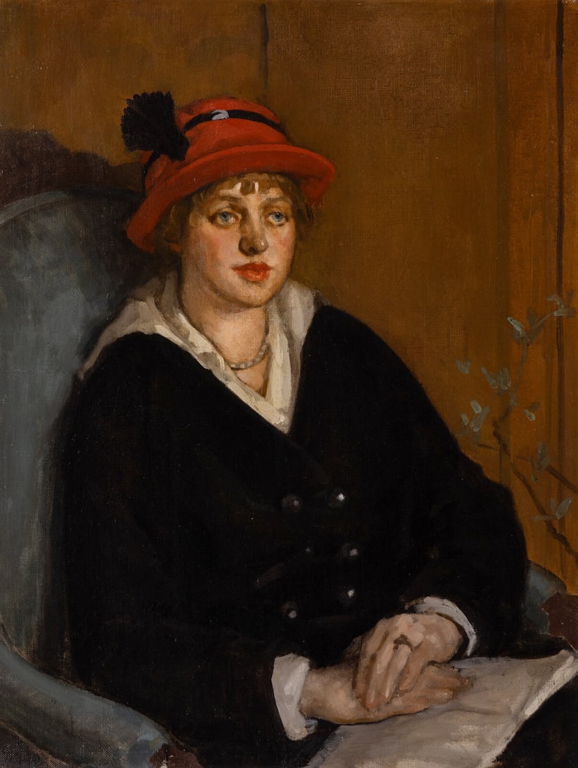 William Penhallow Henderson (American, 1877-1943) Portrait of Ms. Roy McWilliams, c. 1910-15 (1 of 3)