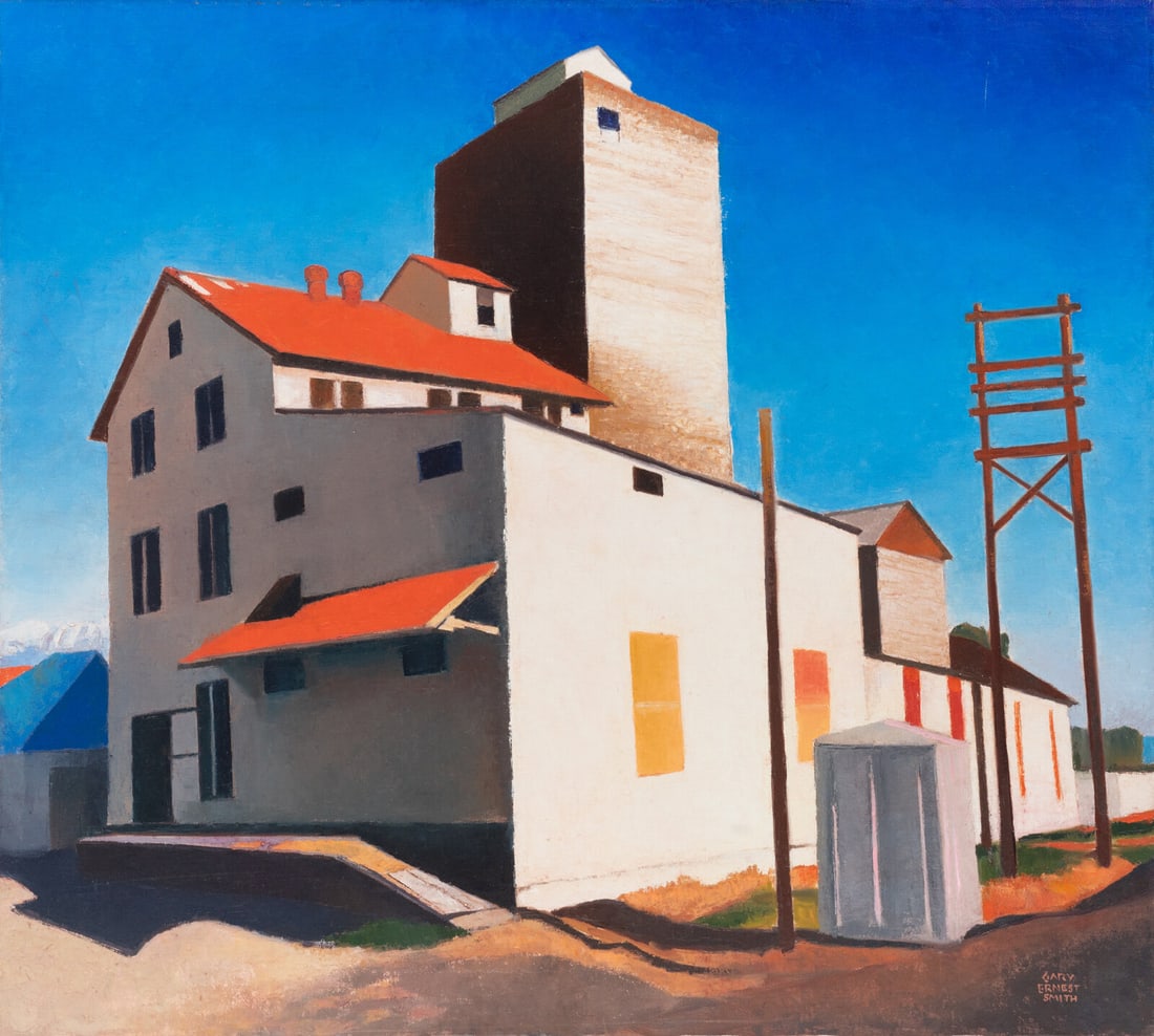 Gary Ernest Smith (American, b. 1942) Old Mill: Gary Ernest Smith (American, b. 1942) Old Mill oil on canvas signed Gary Ernest Smith (lower right); signed, titled, and dated (on the stretcher bar) 36 x 40 in. This lot is located in Philadelphia. P