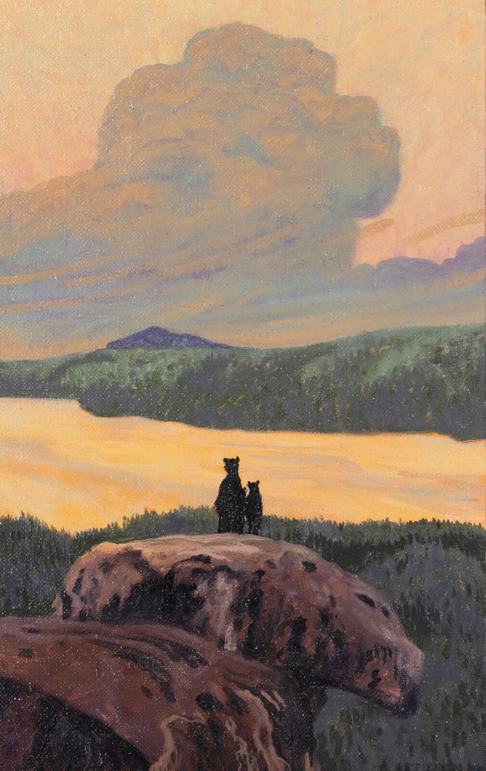 Tom Uttech (American, b. 1942) Mako-Manitou View, 1989 (1 of 3)