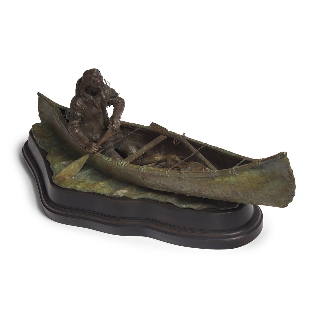 Joe Neil Beeler (American, 1931-2006) Quiet Passage: Joe Neil Beeler (American, 1931-2006) Quiet Passage bronze with brown and verdigris patina inscribed Joe Beeler CA (on the base); numbered 12/30 (along the base); marked with the Bronzesmith foundry m