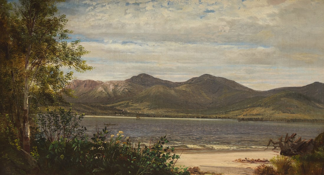 David Johnson (American, 1827-1908) Boats on the Hudson River, 1869 (1 of 6)
