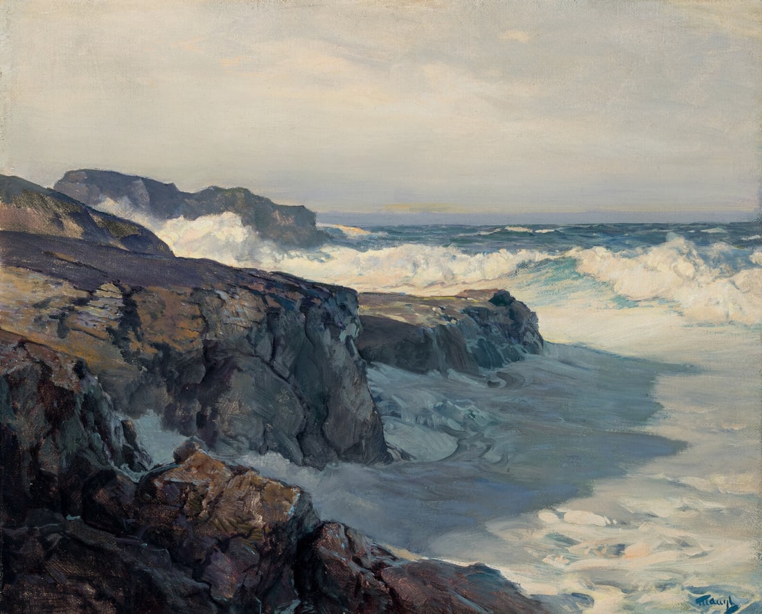 Frederick Judd Waugh (American, 1861-1940) Sea and Rocks (1 of 6)