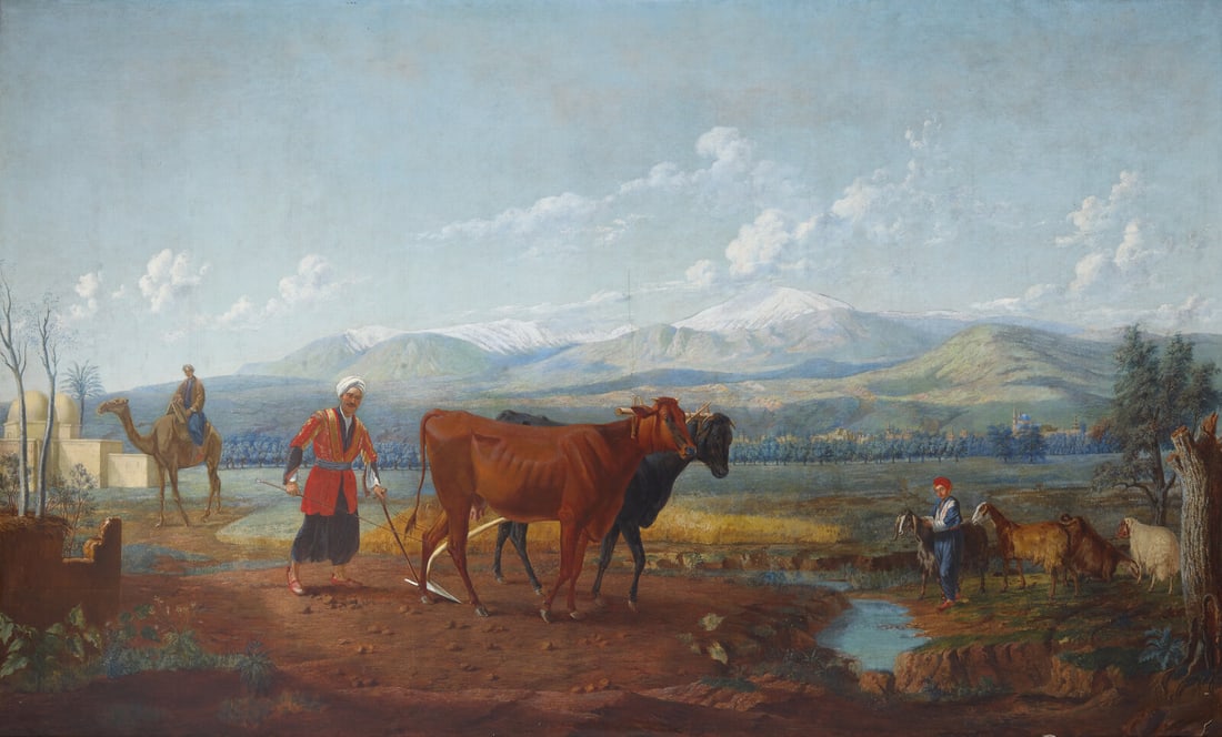 Edward Troye (American, 1808-1874) Syrian Plowman, 1856 (1 of 3)