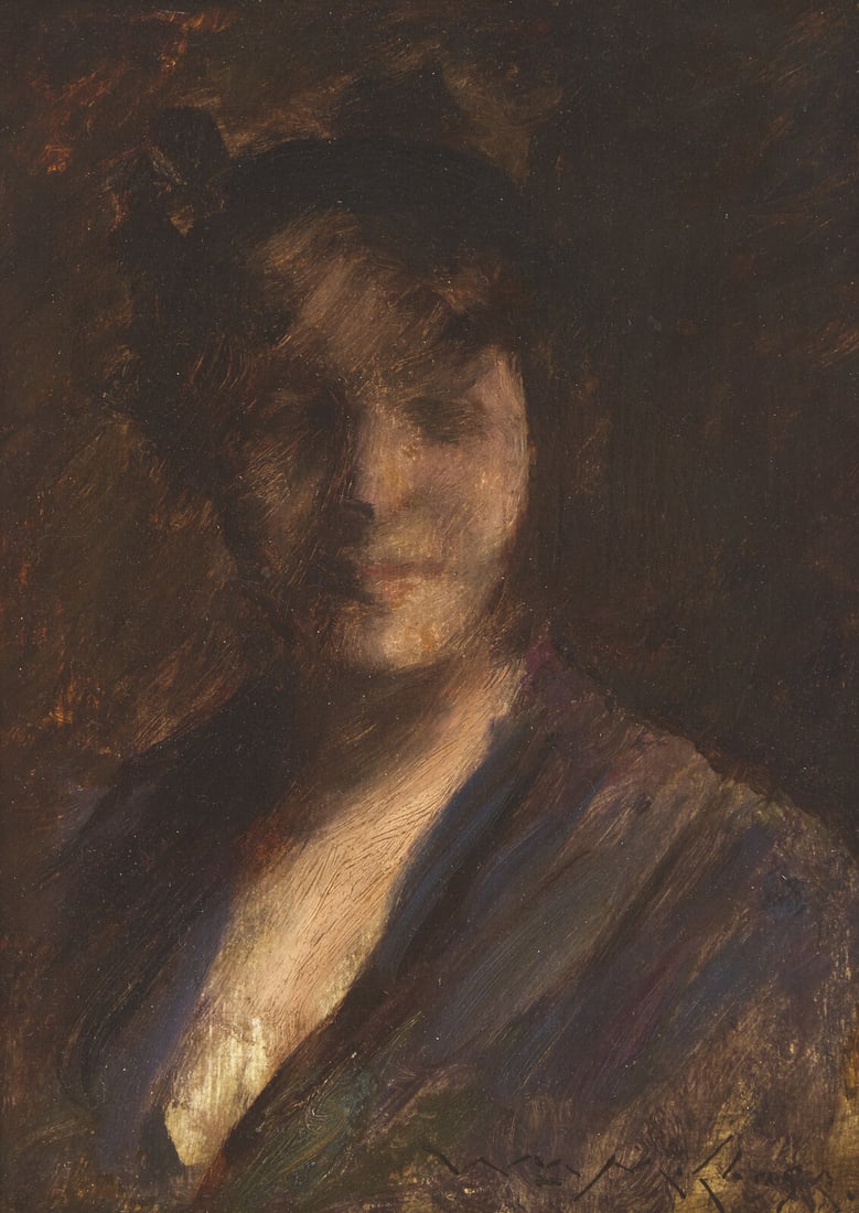William Merritt Chase (American, 1849-1916) Helen (Portrait Sketch), c. 1914 (1 of 3)