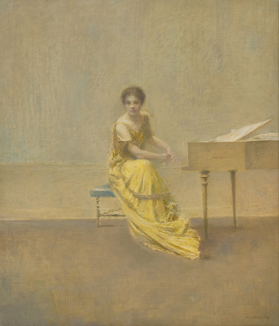 Thomas Wilmer Dewing (American, 1851-1938) The Music Lesson, 1921 (1 of 4)