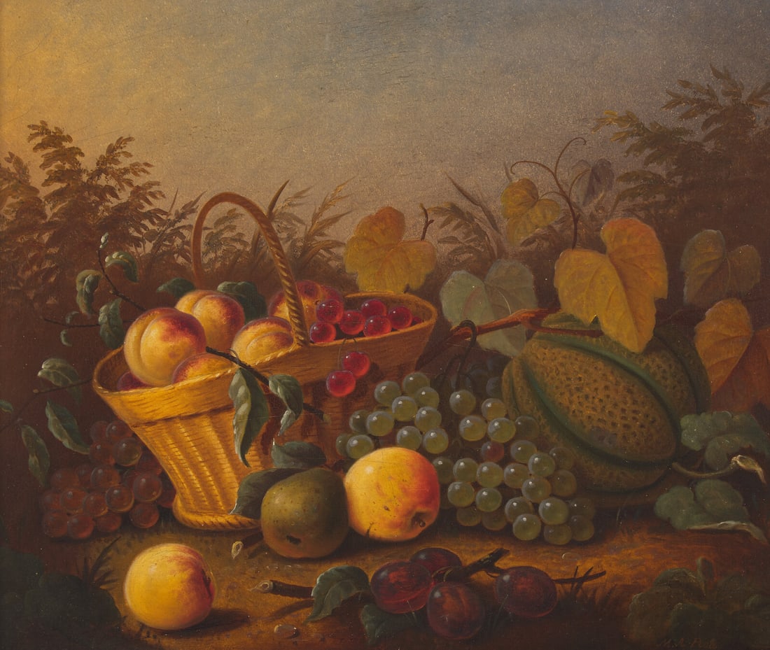 Margaretta Angelica Peale (American, 1795-1882) Still Life with Basket of Fruit (1 of 3)