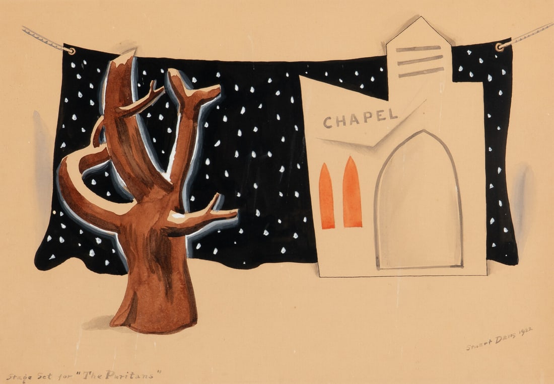 Stuart Davis (American, 1892-1964) Stage Set for "The Puritans," 1922 (1 of 3)