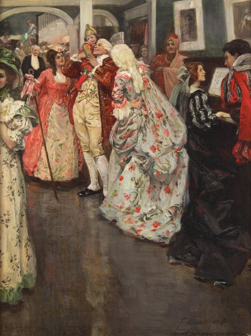 Alice Barber Stephens (American, 1858-1932) Fancy Dress Ball, 1899 (1 of 3)