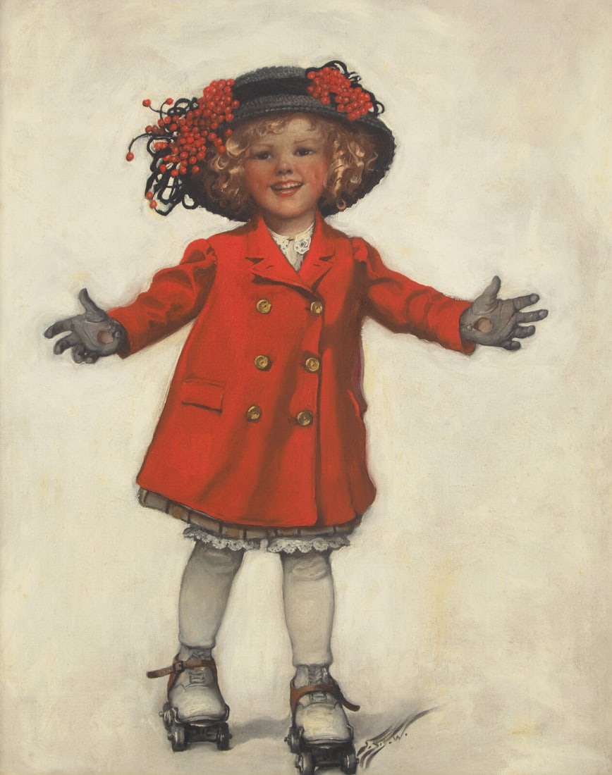 Sarah S. Stilwell Weber (American, 1878-1939) Roller Skating (Saturday Evening Post Cover), 1910 (1 of 3)