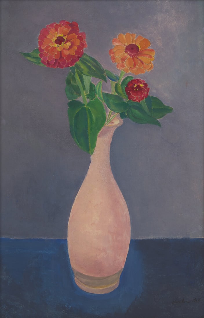Charles Sheeler (American, 1883-1965) Zinnias, 1918 (1 of 3)