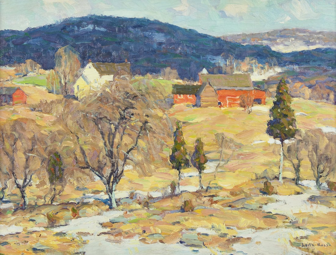 Harry Leith-Ross (American, 1886-1973) The Wittenburg: Harry Leith-Ross (American, 1886-1973) The Wittenburg oil on canvas laid to board signed Leith Ross (lower right); also titled and inscribed H. Leith-Ross / Woodstock / Ulster County / N.Y. (on the re