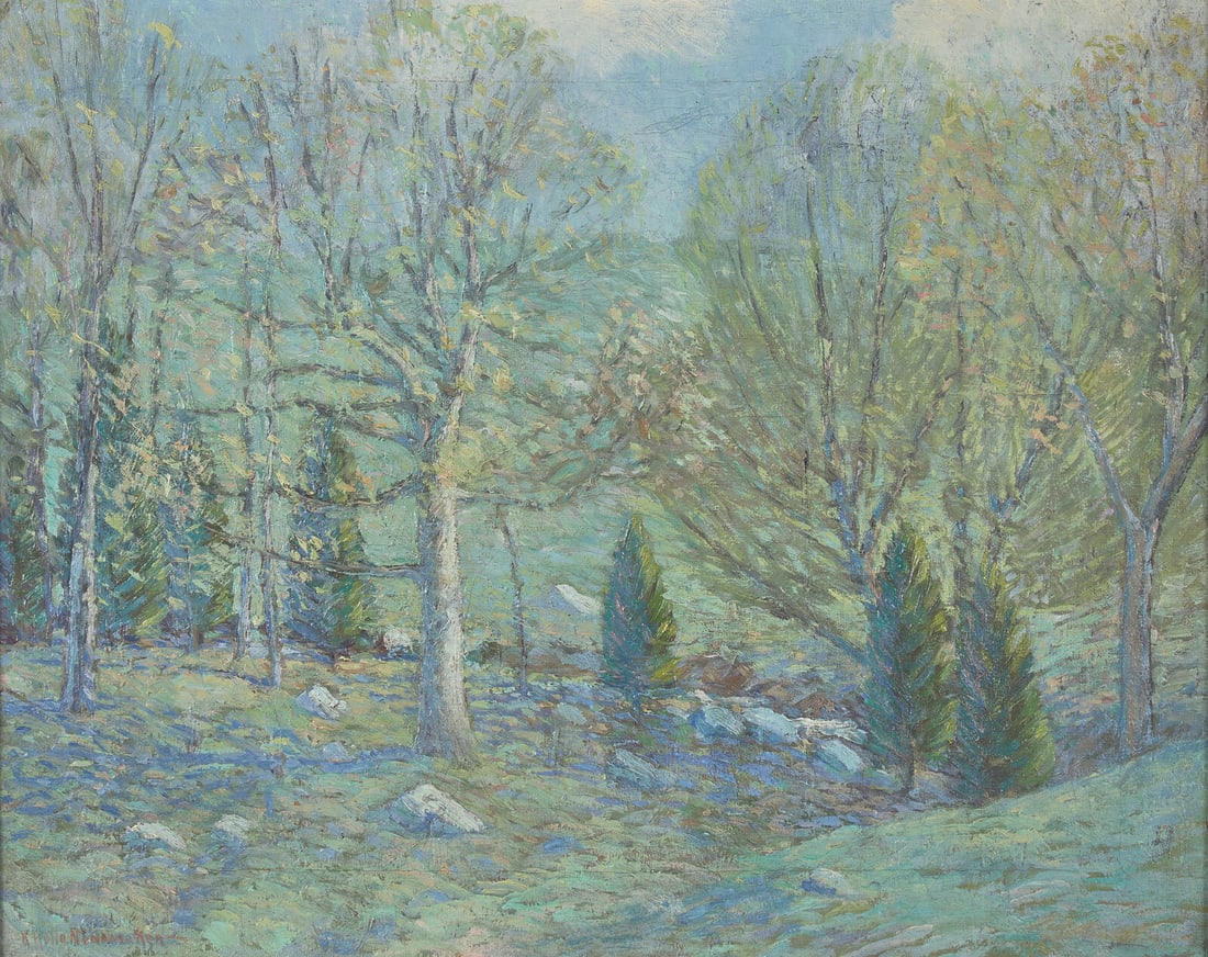 Kenneth R. Nunamaker (American, 1890-1957) Spring Landscape (1 of 3)