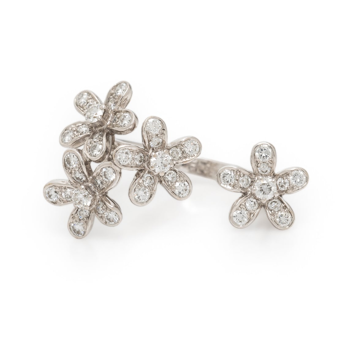 Van Cleef & Arpels, Diamond and White Gold 'Socrate' Between the Finger Ring (1 of 4)
